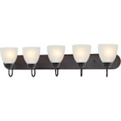 Volume Lighting Mari 5 Light 36" Wide Bathroom Vanity Light Antique Bronze