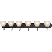 Volume Lighting Mari 6 Light 48" Wide Bathroom Vanity Light Antique Bronze