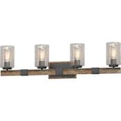 Volume Lighting 4 Light 34" Wide Vanity Light Black Walnut