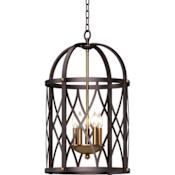 Volume Lighting 5 Light 17" Wide Taper Candle Chandelier Brushed Black / Brushed Brass