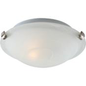 Volume Lighting Single Light 10" Wide Flush Mount Bowl Ceiling Fixture Brushed Nickel
