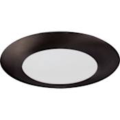 Volume Lighting Single Light 7" Wide Integrated LED Outdoor Flush Mount Ceiling Fixture / Wall Sconce - 17 Watt Antique Bronze