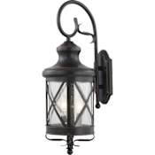 Volume Lighting 4 Light 30" Tall Outdoor Wall Sconce Black Copper
