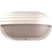Volume Lighting Single Light 6" Tall Outdoor Wall Sconce with Hood Cover White