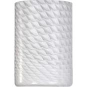Volume Lighting 6" Height White Frit Glass Round Shade White Frit