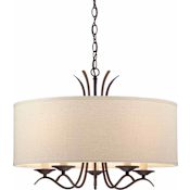 Volume Lighting 9" Height Drum Shade Ecru Linen