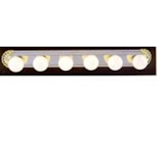 Volume Lighting 6 Light 39" Width Bathroom Vanity Strip Polished Brass