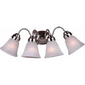 Volume Lighting 4 Light 24" Width Bathroom Vanity Light Brushed Nickel