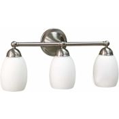 Volume Lighting Sussex 3 Light 24.25" Width Bathroom Vanity Light Brushed Nickel