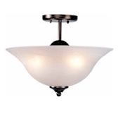 Volume Lighting Minster 3 Light Semi-Flush Ceiling Fixture Antique Bronze
