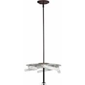 Volume Lighting Esprit 5 Light Foyer 9" Height Pendant Antique Bronze