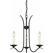Volume Lighting Greta 3 Light 1 Tier Chandelier Antique Bronze