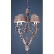 Volume Lighting Rylos 5 Light 1 Tier Chandelier with Empire Shade Prairie Rock