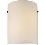 Volume Lighting 10" Height Wall Washer Sconce with 2 Lights and White Glass Florence Bronze