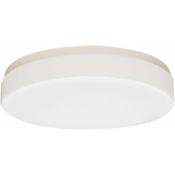 Volume Lighting 2 Light Flush Mount Ceiling Fixture with Round Acrylic Shade White