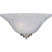 Volume Lighting Troy 13.5" Width Wall Sconce with 1 Light and Alabaster Glass Brushed Nickel