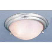 Volume Lighting Lunar 2 Light 15.5" Width Flush Mount Ceiling Fixture Brushed Nickel