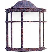 Volume Lighting Energy Saving Outdoor 2 Light 10" Height Outdoor Wall Sconce with White Glass Rust