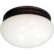 Volume Lighting 1 Light 7" Width Flush Mount Ceiling Fixture Antique Bronze