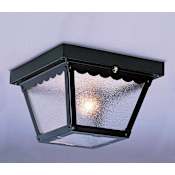 Volume Lighting 1 Light Flush Mount Outdoor Ceiling Fixture Black