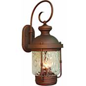 Volume Lighting Sterling 4 Light 27.75" Height Outdoor Wall Sconce with Water Glass Vintage Bronze