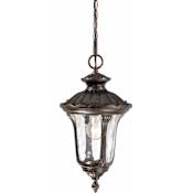 Volume Lighting Tavira 1 Light 19" Height Outdoor Pendant with Water Glass Vintage Bronze