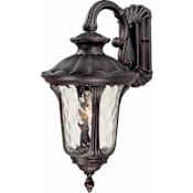 Volume Lighting Tavira 1 Light 22.25" Height Outdoor Wall Sconce with Water Glass Vintage Bronze