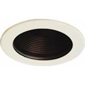 Volume Lighting 4" Recessed Trim with Clear Reflector Black