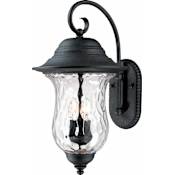 Volume Lighting Aurora 3 Light 23.5" Height Outdoor Wall Sconce with Water Glass Antique Iron