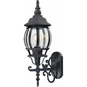 Volume Lighting 1 Light 20.5" Height Outdoor Wall Sconce with Clear Beveled Glass Black
