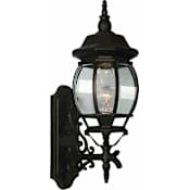 Volume Lighting 1 Light 23.5" Height Outdoor Wall Sconce with Clear Beveled Glass Black