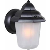 Volume Lighting 1 Light 8.75" Height Outdoor Wall Sconce with Frost Glass Black