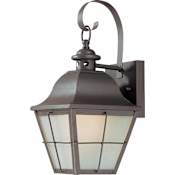 Volume Lighting 1 Light 14" Height Outdoor Wall Sconce with Frosted Seedy Glass Antique Bronze