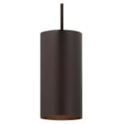 Volume Lighting Single Light 6" Wide LED Outdoor Mini Pendant Antique Bronze