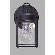 Volume Lighting Energy Saving Outdoor 1 Light 8" Height Outdoor Wall Sconce with Clear Glass Black