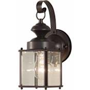 Volume Lighting 1 Light 11" Height Outdoor Wall Sconce with Clear Glass Antique Bronze