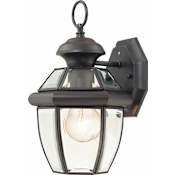 Volume Lighting 1 Light 11.75" Height Outdoor Wall Sconce with Clear Beveled Glass Antique Bronze