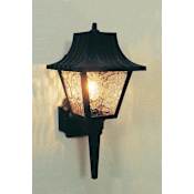 Volume Lighting 1 Light 17.5" Height Outdoor Wall Sconce with Clear Textured Glass Black