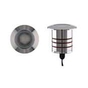 WAC Lighting Single Colorscaping 3" Wide 12V RGB LED Round In-Ground Well Light Stainless Steel