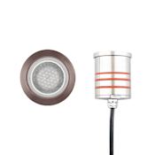 WAC Lighting 2" LED Inground Light with Louvered Glass - 12 Volt Brass / 3000K
