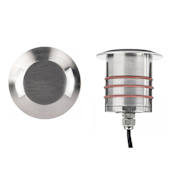 WAC Lighting Single Colorscaping 3" Wide 12V RGB LED Bi-Directional In-Ground Well Light Stainless Steel