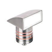 WAC Lighting Single Colorscaping 3" Wide 12V RGB LED Hood In-Ground Well Light Stainless Steel