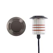 WAC Lighting Single Inground Indicator Light 3" Wide 12V LED In-Ground Well Light Bronzed Stainless Steel