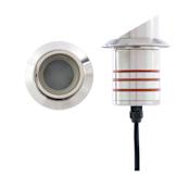 WAC Lighting Single Colorscaping 3" Wide 12V RGB LED Shroud In-Ground Well Light Stainless Steel