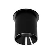 WAC Lighting Zoron 4" Wide 5-CCT LED Round Flush Mount Outdoor Ceiling Fixture - Narrow 25° Beam Spread Black / Black