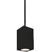 WAC Lighting Cube Architectural 7" Tall LED Indoor/Outdoor Pendant with 33° Flood Beam Spread Black / 2700K / 85CRI