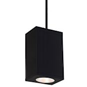 WAC Lighting Cube Architectural 10" Tall LED Indoor/Outdoor Pendant with 40° Flood Beam Spread Black / 2700K / 85CRI