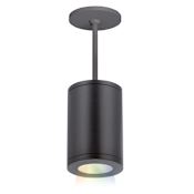 WAC Lighting Tube Architectural ilumenight 5" Wide LED Pendant with App Controlled RGB Color and Brightness and Spot Beam Spread Black
