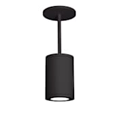 WAC Lighting Tube Single Light 6-5/16" Wide Integrated LED Outdoor Mini Pendant with 19° Beam Spread Black / 2700K / 85CRI