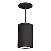 WAC Lighting Tube Single Light 7-7/8" Wide Integrated LED Outdoor Mini Pendant with 14° Beam Spread Black / 2700K / 85CRI